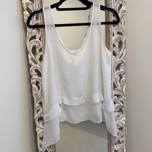 White flowy top with sheer bottom